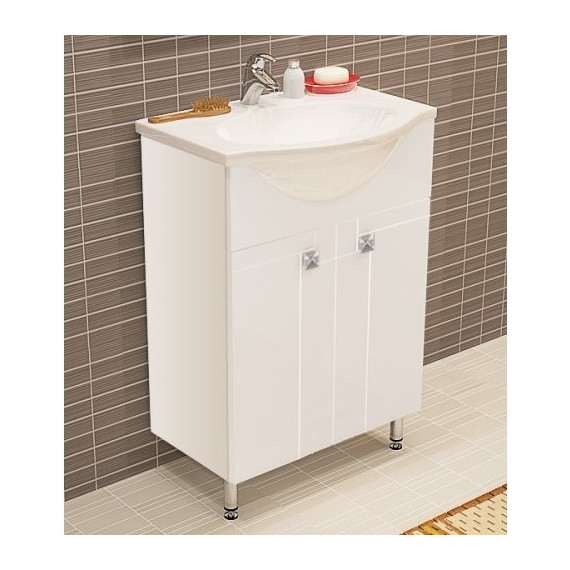 Тумба напольная с раковиной Акватон ФИДЖИ 60 см 1A1796K0FG010, белый - фото, картинка 5 Тумба напольная с раковиной Акватон ФИДЖИ 60 см 1A1796K0FG010, белый - фото 5