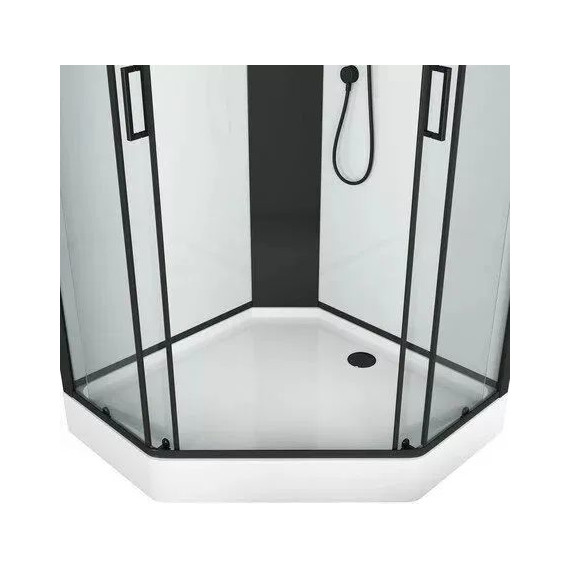 Душевое кабина Grossman Elegans 100x100 см GR250D, чёрный/прозрачное - фото 3
