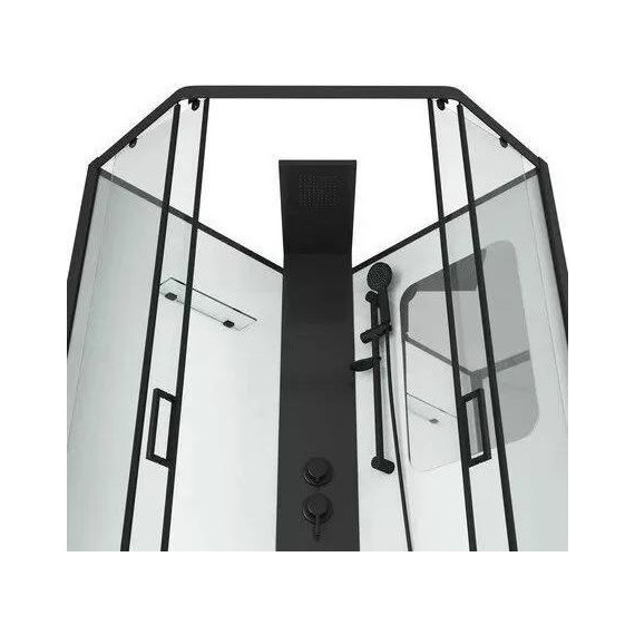 Душевое кабина Grossman Elegans 100x100 см GR250D, чёрный/прозрачное - фото 4