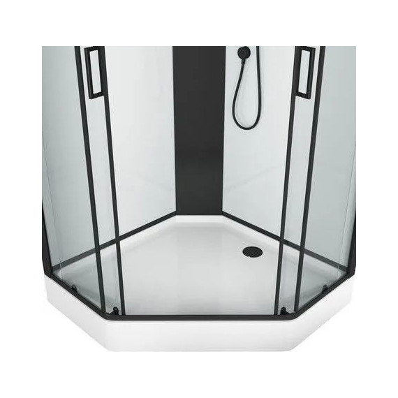 Душевое кабина Grossman Elegans 90x90 см GR251D, чёрный/прозрачное - фото 3