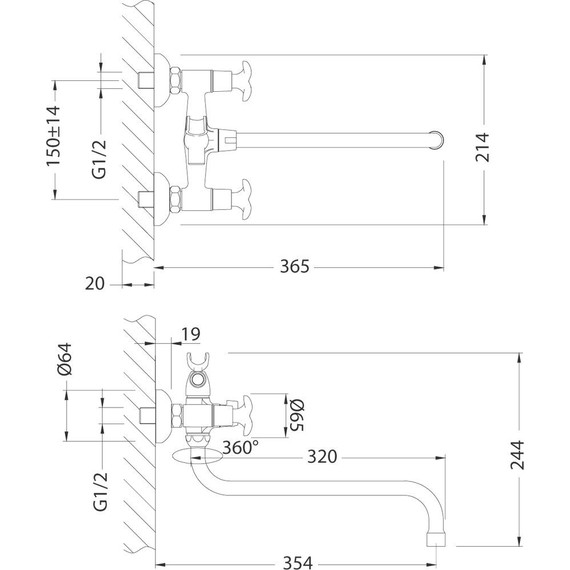 Смеситель для ванны Lemark Flora LM0151C - фото 2