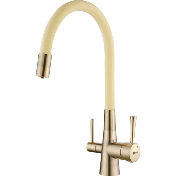Смеситель для кухни Lemark Comfort LM3075B-Beige, бежевый/бронза - фото 