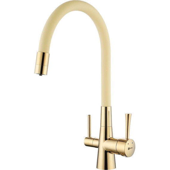 Смеситель для кухни Lemark Comfort LM3075G-Beige, бежевый/золото - фото 