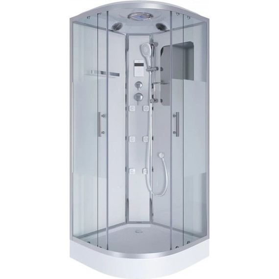 Гидробокс Niagara Ultra NG-301-01 90x90 см, хром/прозрачное/матовое (безсиликоновая сборка) - фото 2