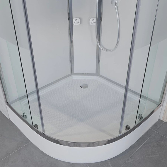 Гидробокс Niagara Ultra NG-302-01 100x100 см, хром/прозрачное/матовое (безсиликоновая сборка) - фото 6