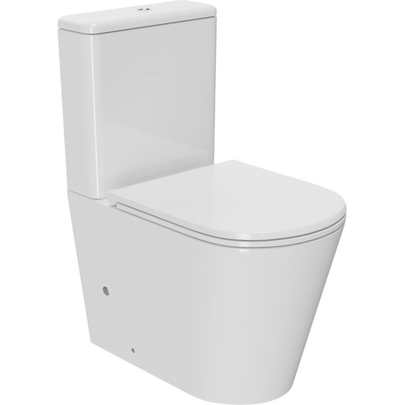 Унитаз-компакт безободковый Point Виктория PN42061 с крышкой микролифт - фото 