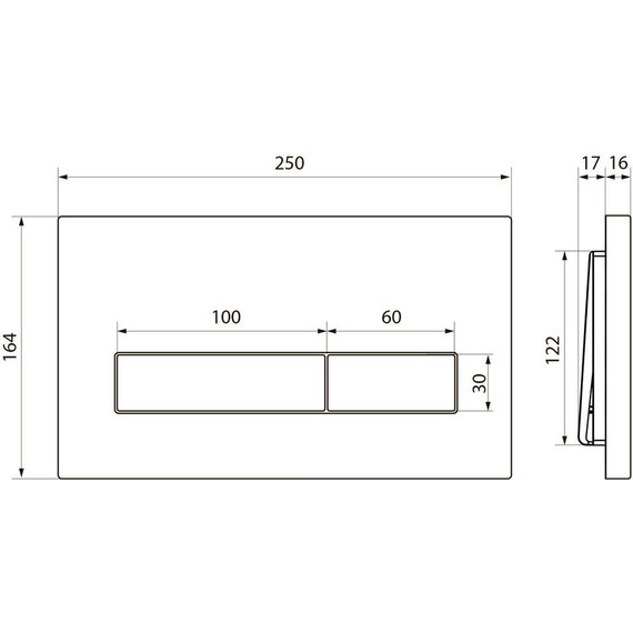 Кнопка смыва Point Меркурий PN44831BM, чёрный матовый - фото 3