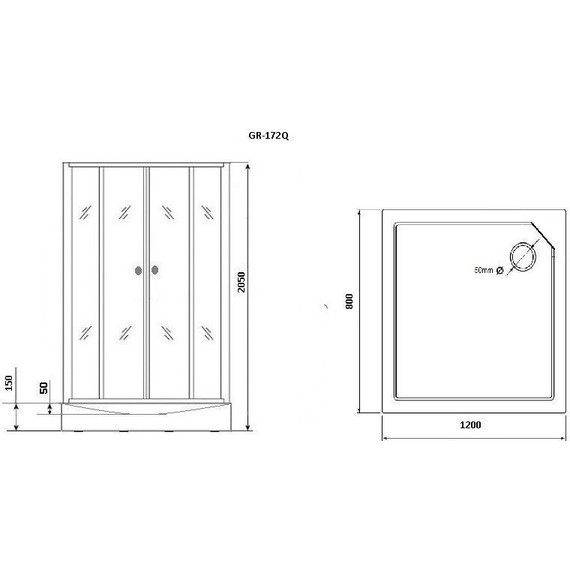 Душевое кабина Grossman Classic 120x80 см GR172QL L, хром/матовое - фото 4