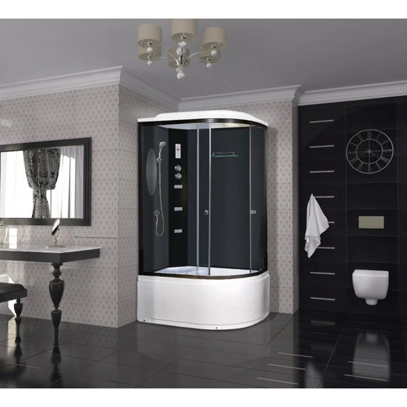 Гидробокс Niagara Ultra NG-214-01LN 120x80 см, черный/тонированное (безсиликоновая сборка) - фото 3