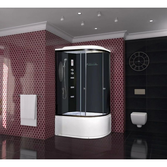 Гидробокс Niagara Ultra NG-214-01LN 120x80 см, черный/тонированное (безсиликоновая сборка) - фото 4