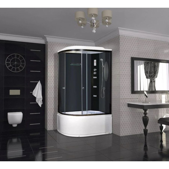 Гидробокс Niagara Ultra NG-214-01RN 120x80 см, черный/тонированное (безсиликоновая сборка) - фото 3