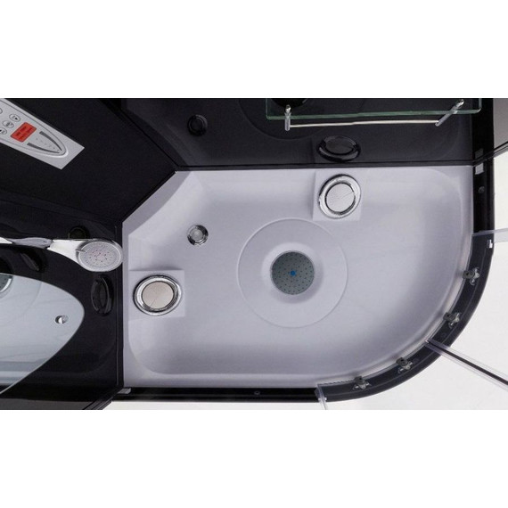 Гидробокс Niagara Ultra NG-214-01RN 120x80 см, черный/тонированное (безсиликоновая сборка) - фото 5