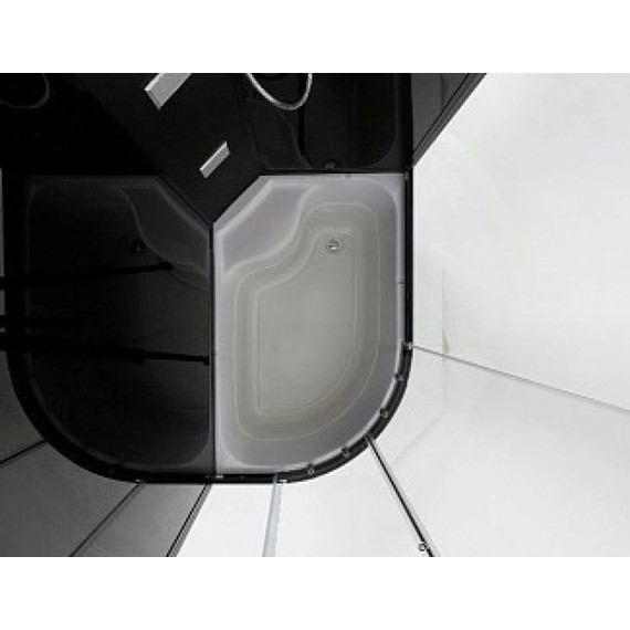 Гидробокс Niagara Ultra NG-214-01RN 120x80 см, черный/тонированное (безсиликоновая сборка) - фото 6