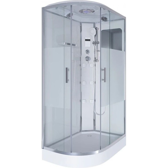 Гидробокс Niagara Ultra NG-303-01R 120x80 см, хром/прозрачное/матовое (безсиликоновая сборка) - фото 2