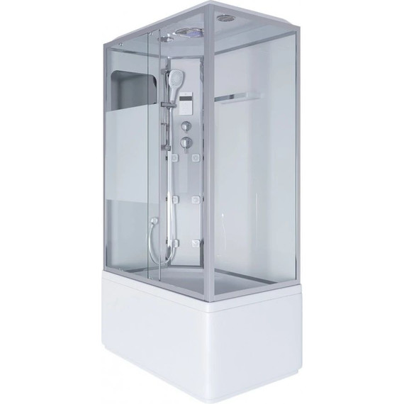 Гидробокс Niagara Ultra NG-307-01L 120x80 см, хром/прозрачное/матовое (безсиликоновая сборка) - фото 3