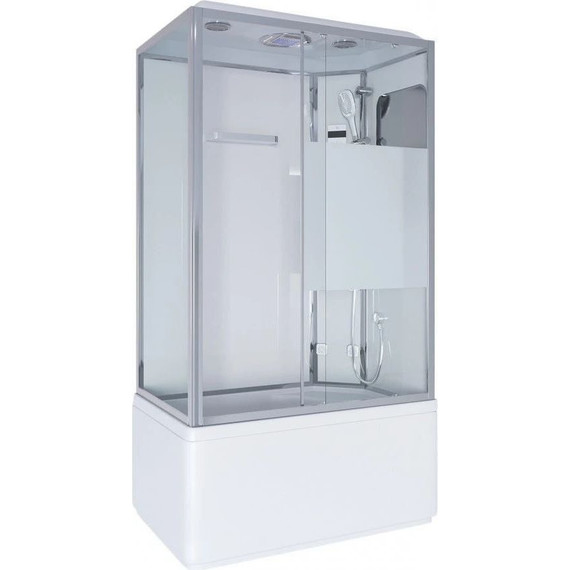 Гидробокс Niagara Ultra NG-307-01R 120x80 см, хром/прозрачное/матовое (безсиликоновая сборка) - фото 2