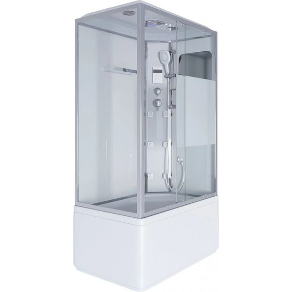 Гидробокс Niagara Ultra NG-307-01R 120x80 см, хром/прозрачное/матовое (безсиликоновая сборка) - фото 3