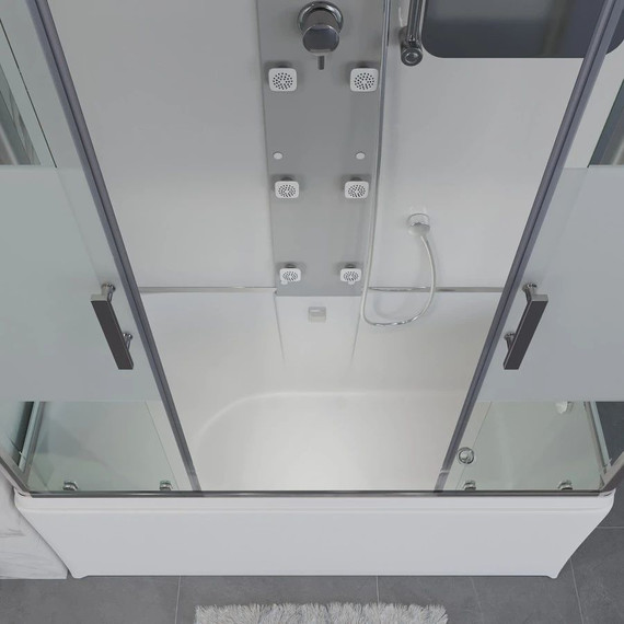 Гидробокс Niagara Ultra NG-3170-01 170x75 см, хром/прозрачное/матовое (безсиликоновая сборка) - фото 7