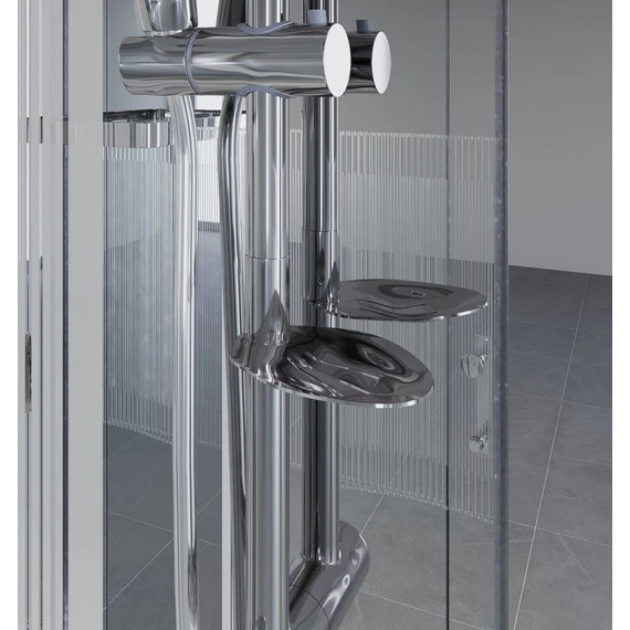 Гидробокс Niagara Ultra NG-701-01 90x90 см, хром/прозрачное/узор (безсиликоновая сборка) - фото 7