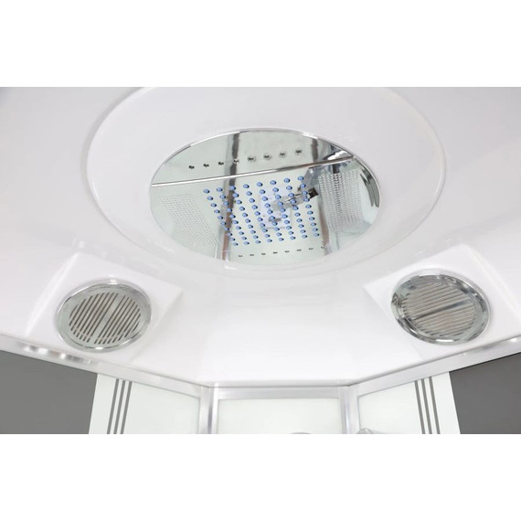 Гидробокс Niagara Ultra NG-7012-01 120x120 см, хром/прозрачное/узор (безсиликоновая сборка) - фото 4