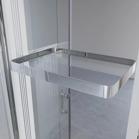 Гидробокс Niagara Ultra NG-709-01R 100x100 см, хром/прозрачное/узор (безсиликоновая сборка) - фото 6