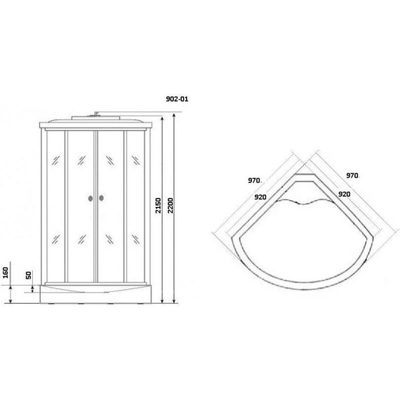 Гидробокс Niagara Ultra NG-902-01 100x100 см, хром/тонированное (безсиликоновая сборка) - фото 20