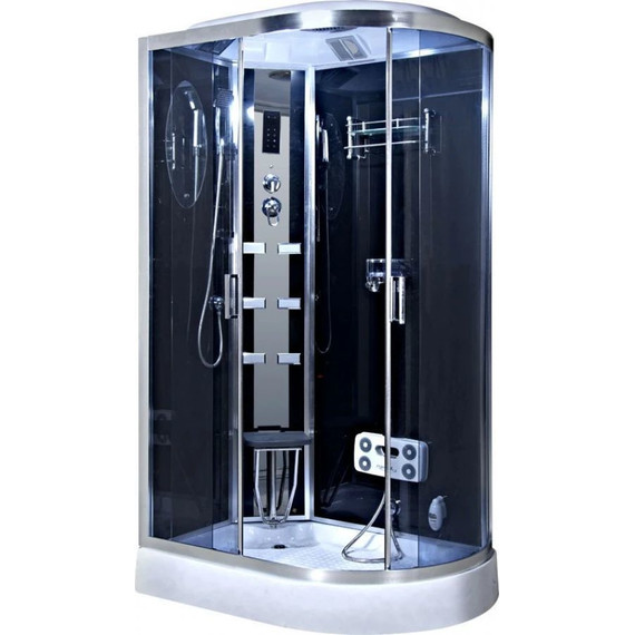 Гидробокс Niagara Ultra NG-903-01L 120x80 см, хром/тонированное (безсиликоновая сборка) - фото 2