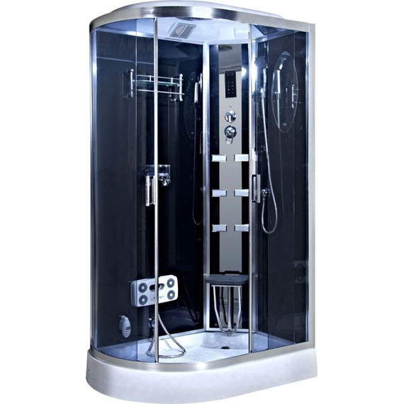 Гидробокс Niagara Ultra NG-903-01R 120x80 см, хром/тонированное (безсиликоновая сборка) - фото 2