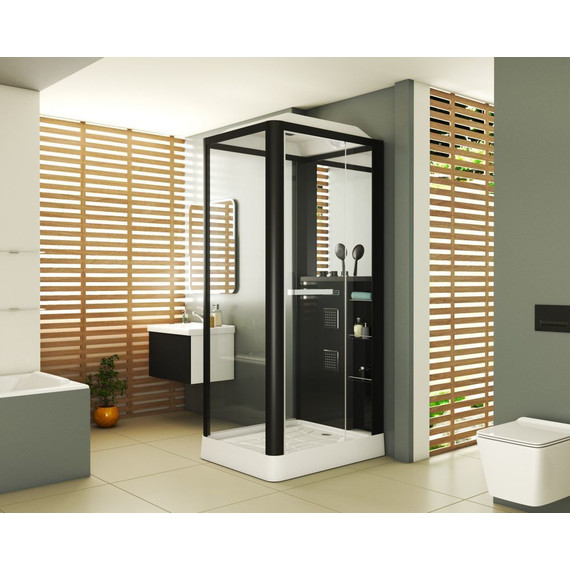 Гидробокс Grossman 80x100 см GR222, чёрный/прозрачное - фото 2