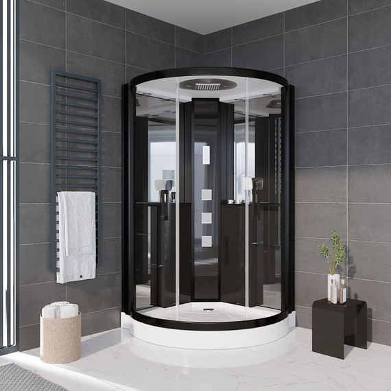 Гидробокс Grossman 120 см GR242, чёрный/прозрачное - фото 2