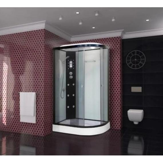 Гидробокс Niagara Ultra NG-1903-01L 120x80 см, черный/тонированное (безсиликоновая сборка) - фото 3