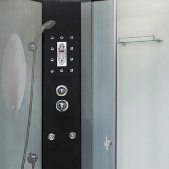 Гидробокс Niagara Ultra NG-1903-01L 120x80 см, черный/тонированное (безсиликоновая сборка) - фото 7