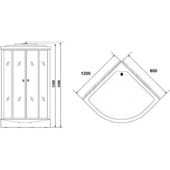 Гидробокс Niagara Ultra NG-1903-01L 120x80 см, черный/тонированное (безсиликоновая сборка) - фото 12