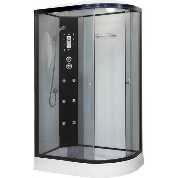 Гидробокс Niagara Ultra NG-1903-01L 120x80 см, черный/тонированное (безсиликоновая сборка) - фото 2