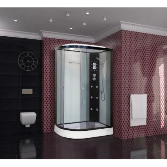 Гидробокс Niagara Ultra NG-1903-01R 120x80 см, черный/тонированное (безсиликоновая сборка) - фото 3