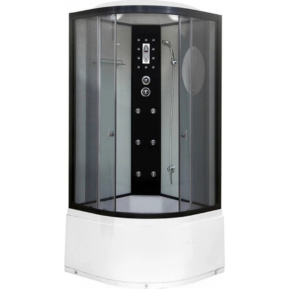 Гидробокс Niagara Ultra NG-1909-01 100x100 см, черный/тонированное (безсиликоновая сборка) - фото 2