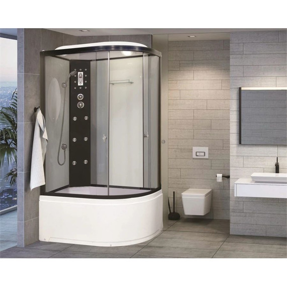 Гидробокс Niagara Ultra NG-1910-01L 120x80 см, черный/тонированное (безсиликоновая сборка) - фото 3