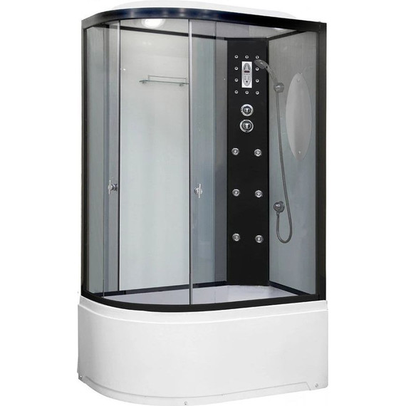 Гидробокс Niagara Ultra NG-1910-01R 120x80 см, черный/тонированное (безсиликоновая сборка) - фото 2