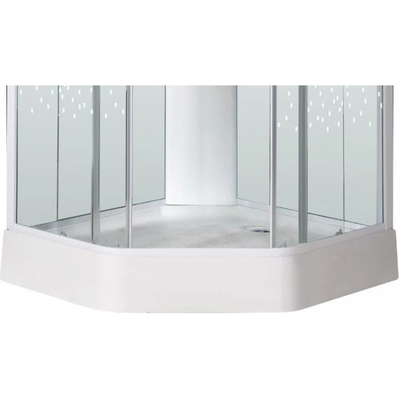 Душевая кабина Niagara Ultra NG-2306-01 90x90 см, белый/прозрачное/узор (безсиликоновая сборка) - фото 5