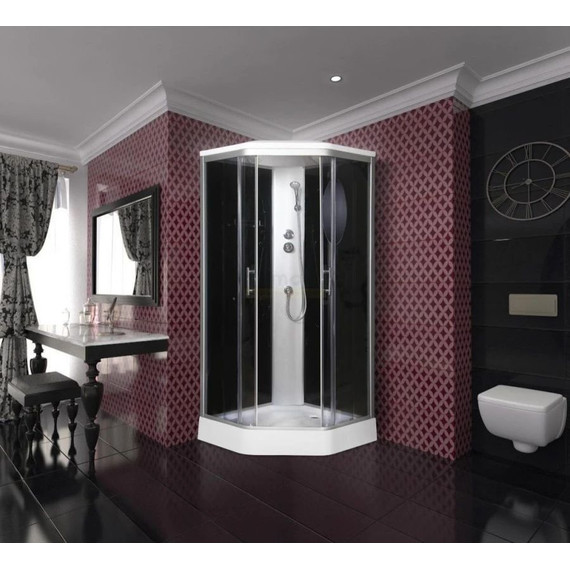 Душевая кабина Niagara Ultra NG-2506-01 90x90 см, хром/тонированное (безсиликоновая сборка) - фото 3