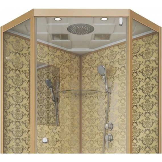 Душевая кабина Niagara Luxe NG-7701DG 90x90 см, золото/прозрачное - фото 5