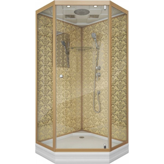 Душевая кабина Niagara Luxe NG-7701DG 90x90 см, золото/прозрачное - фото 2