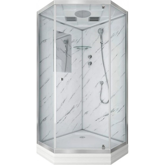 Душевая кабина Niagara Luxe NG-7701DM 90x90 см, серебро/прозрачное - фото 2