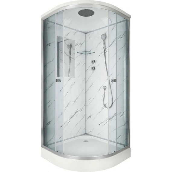 Душевая кабина Niagara Luxe NG-7701M 90x90 см, серебро/прозрачное - фото 2