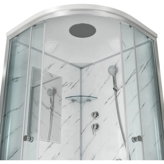 Душевая кабина Niagara Luxe NG-7701M 90x90 см, серебро/прозрачное - фото 3