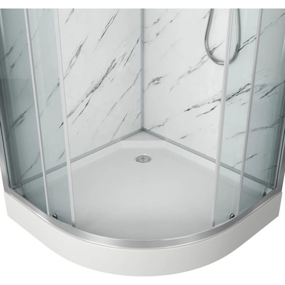 Душевая кабина Niagara Luxe NG-7701M 90x90 см, серебро/прозрачное - фото 4