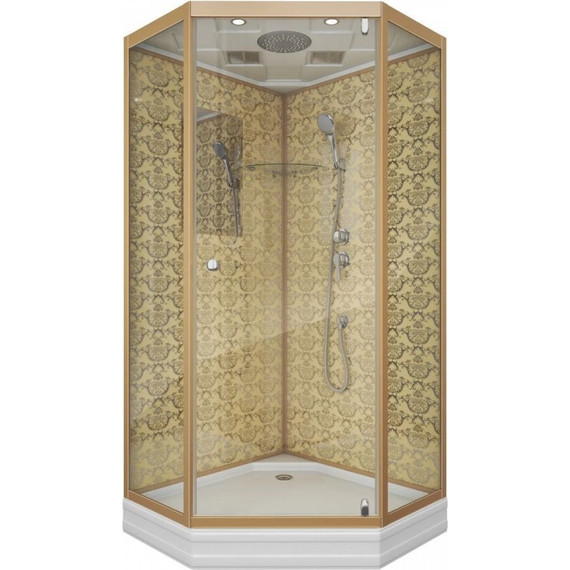 Душевая кабина Niagara Luxe NG-7702DG 100x100 см, золото/прозрачное - фото 2