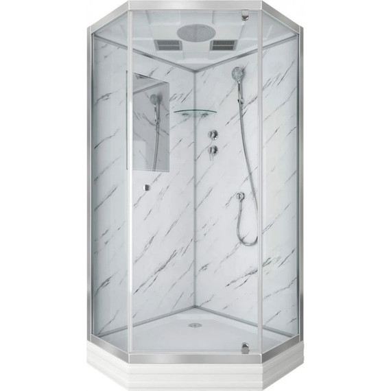 Душевая кабина Niagara Luxe NG-7702DM 100x100 см, серебро/прозрачное - фото 2