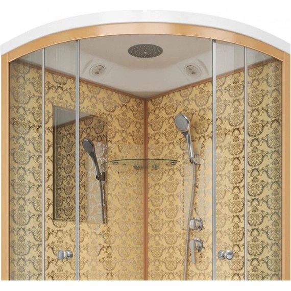 Душевая кабина Niagara Luxe NG-7702G 100x100 см, золото/прозрачное - фото 5