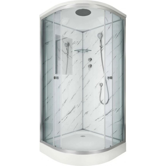 Душевая кабина Niagara Luxe NG-7702M 100x100 см, серебро/прозрачное - фото 2
